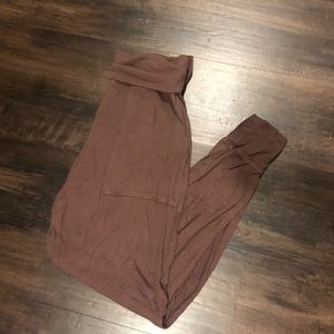 BROWN/PURPLE AERIE RIBBED JOGGERS